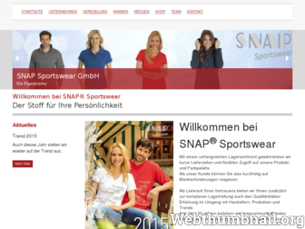 snap-sportswear.com website preview