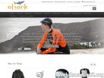 shark-sportswear.de website preview