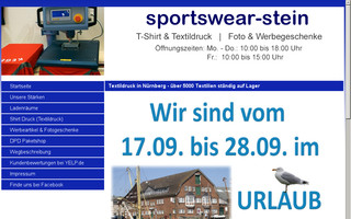 sportswear-stein.de website preview