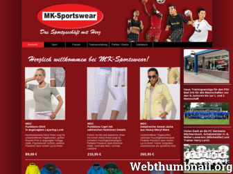 mk-sportswear.de website preview