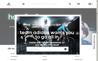 adidasspecialtysports.de website preview