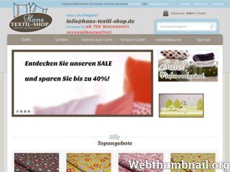 hans-textil-shop.de website preview