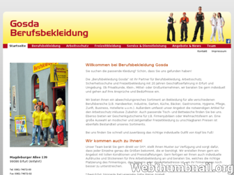 berufsbekleidung-gosda.de website preview