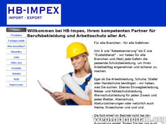 hb-impex.com website preview