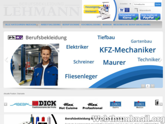 berufsbekleidung-lehmann.de website preview