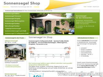 sonnensegel-shop.com website preview