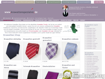 krawattenspezialist.de website preview