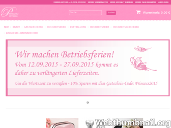 shop.princessdreams.de website preview