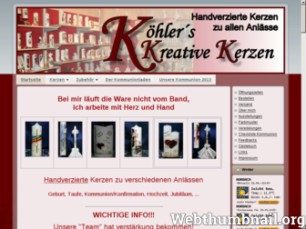 koehlers-kreative-kerzen.de website preview