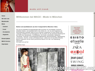 mago-mode.de website preview