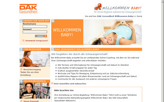 willkommenbaby.dak.de website preview