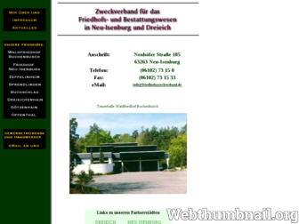 friedhofszweckverband.de website preview