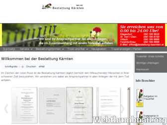 bestattung-kaernten.at website preview