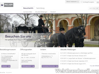bestattungsmuseum.at website preview