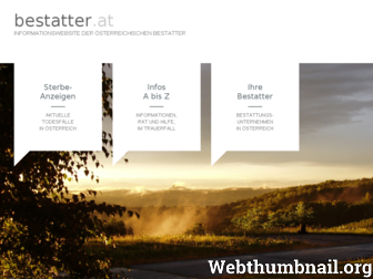 bestatter.at website preview