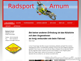 radsport-arnum.de website preview