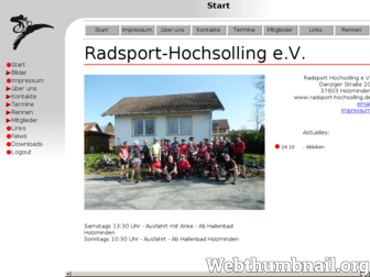 radsport-hochsolling.de website preview