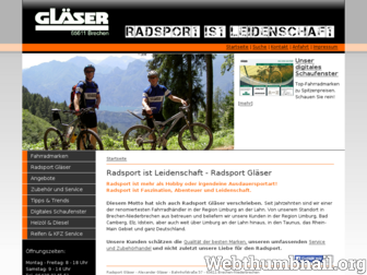 radsport-glaeser.de website preview