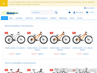 nubuk-bikes.de website preview