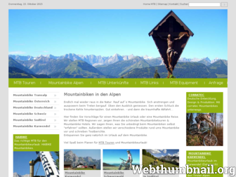 mountainbikeurlaub.com website preview