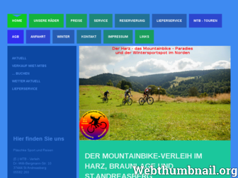 mountainbike-verleih-harz.de website preview