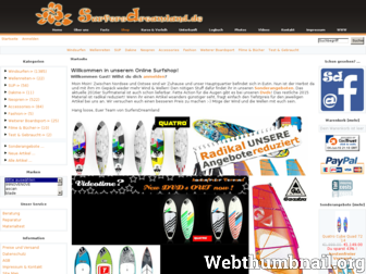 shop.surfersdreamland.de website preview