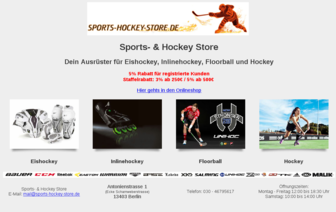 sports-hockey-store.de website preview