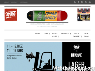 mob-skateboards.com website preview