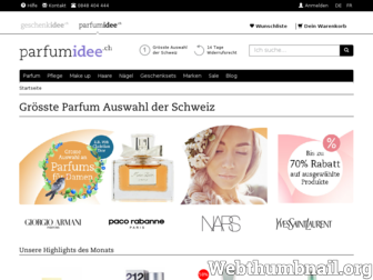 parfumidee.ch website preview