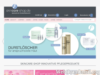 skincare-shop.de website preview