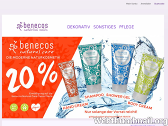 benecos-shop.eu website preview