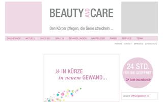 beautyandcare.com website preview