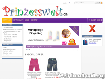 prinzesswelt.de website preview