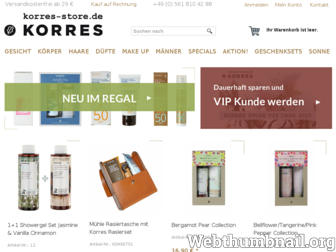 korres-store.de website preview
