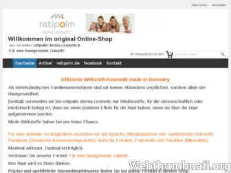 retipalm-shop.de website preview