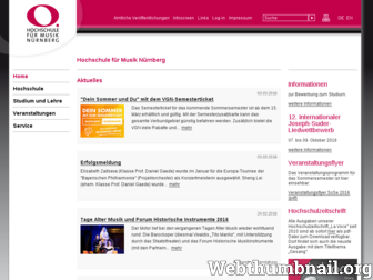hfm-nuernberg.de website preview