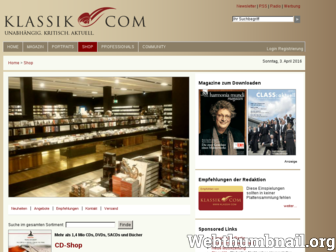 shop.klassik.com website preview