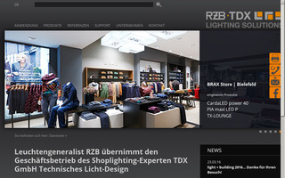 tdx-lichttechnik.com website preview