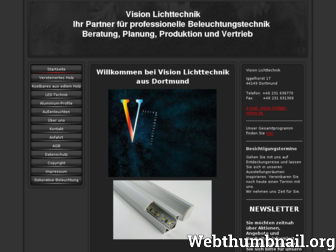 vision-licht.de website preview