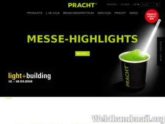 pracht.com website preview
