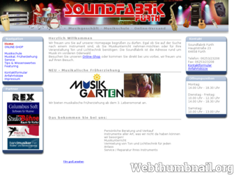 soundfabrik.com website preview