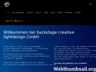 backstage-lightdesign.de website preview