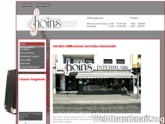 hoins-intermusik.de website preview