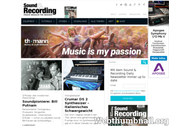 soundandrecording.de website preview