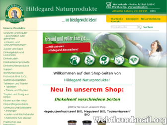 hildegard-naturprodukte.de website preview