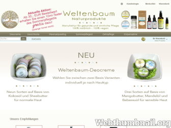 weltenbaum-naturprodukte.com website preview