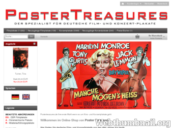 postertreasures.com website preview