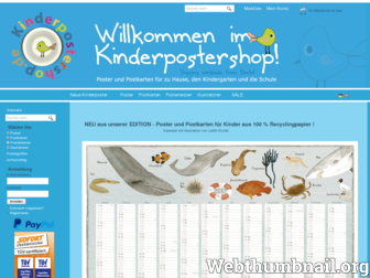 kinderpostershop.de website preview