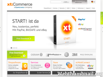 xt-commerce.com website preview