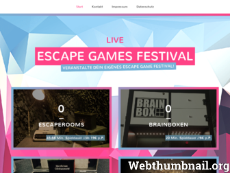 escape-games-festival.de website preview